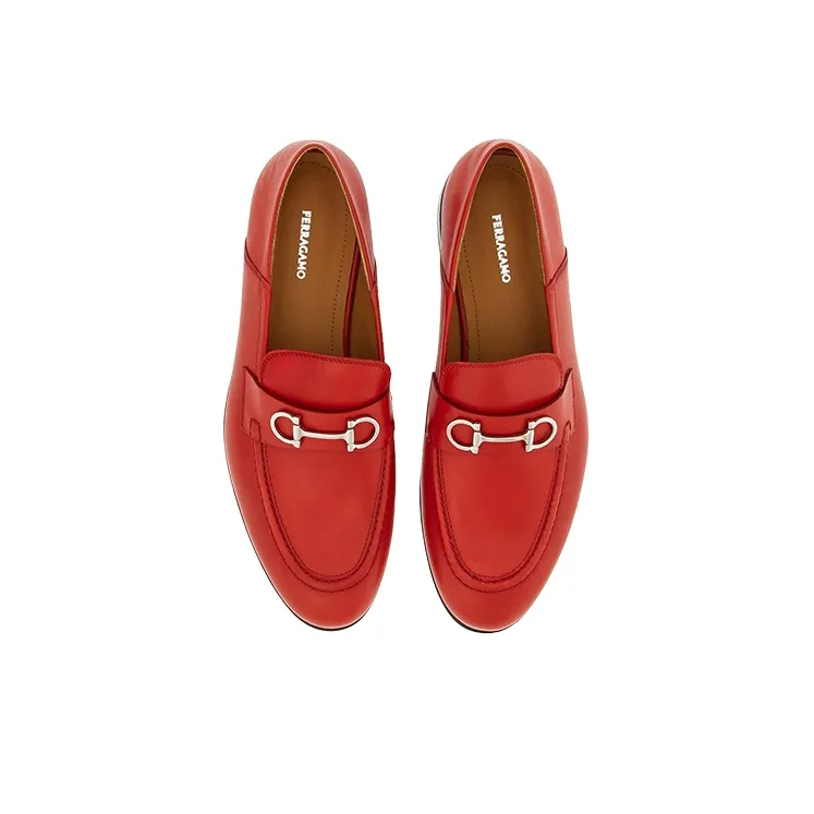 FERRAGAMO Gancini-buckle Leather Loafers-2