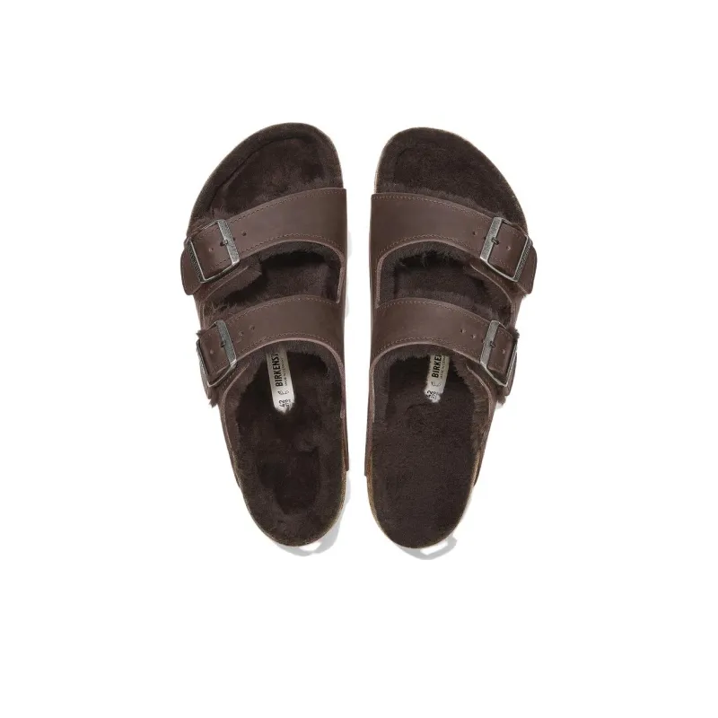 Birkenstock Arizona Shearling Slide Slippers Unisex Brown Regular-3