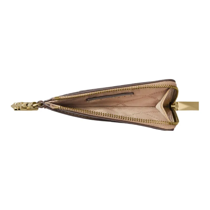 MICHAEL KORS Cow Leather Wallet Small Size Women's Camel-1