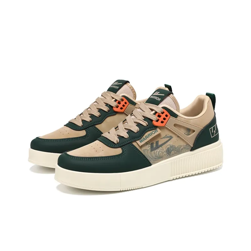 Warrior High Top Skateboard Shoes Men's Khaki Jasper-2