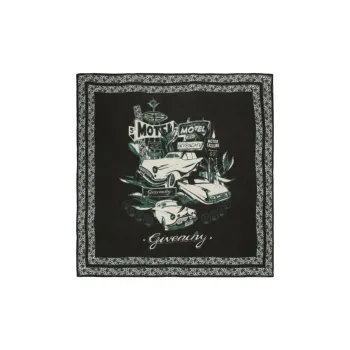 Givenchy Motel Logo Print Silk Scarf