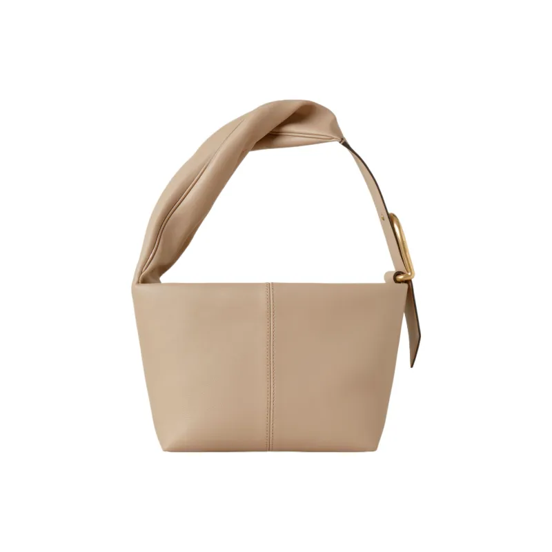 Mulberry Matte Calfskin One Shoulder Handbags Small Size Women's Maple Leaf Brown-2