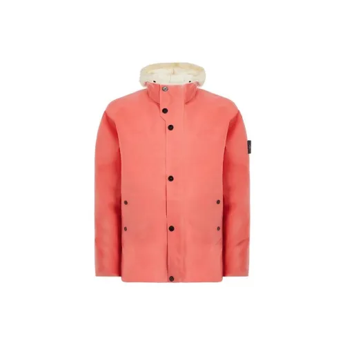 STONE ISLAND POLY STRATA Series Down Jackets Men Pink