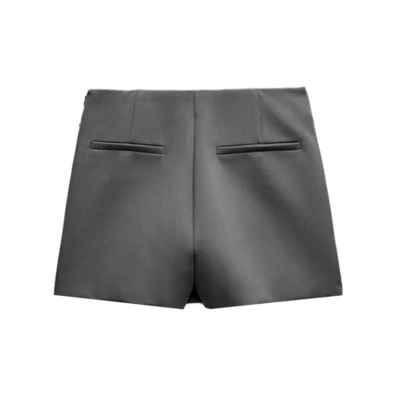 ZARA Casual Shorts Women's Washed Brown Black-1