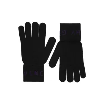 GIVENCHY Knit Gloves Men's Black