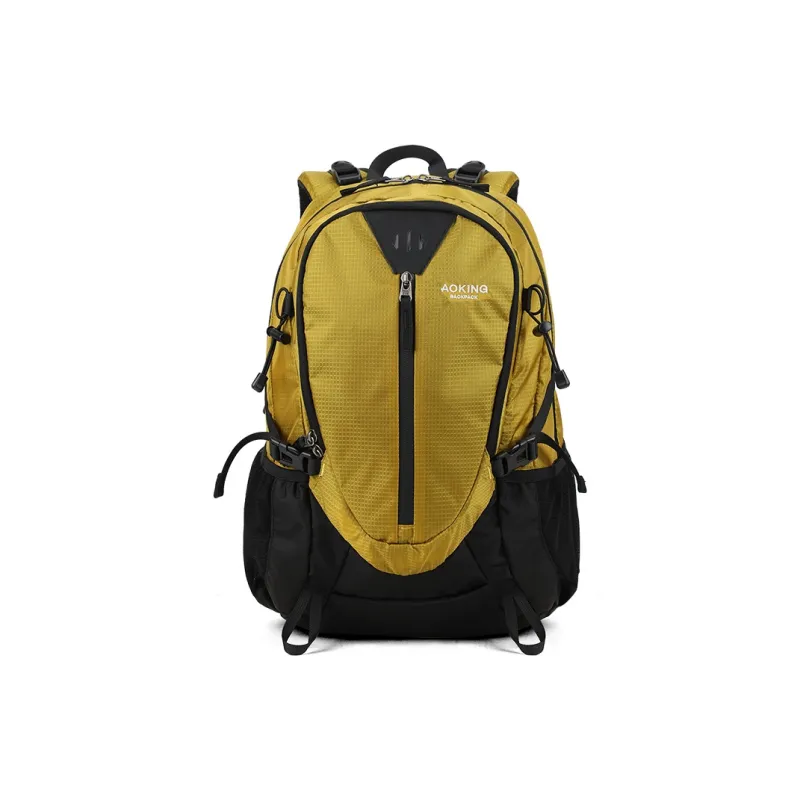 AOKING AK Polyester Backpack Medium Size Black/Yellow/Blue/Gray-7