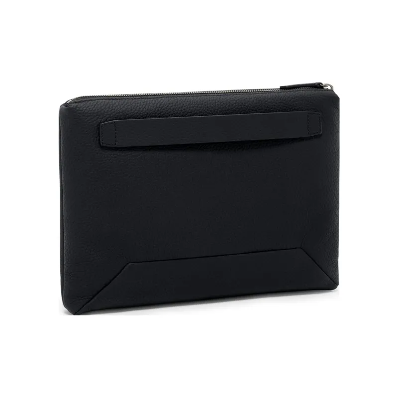 TUMI Leather Shoulder Bag Clutch Regular Men's Black-1