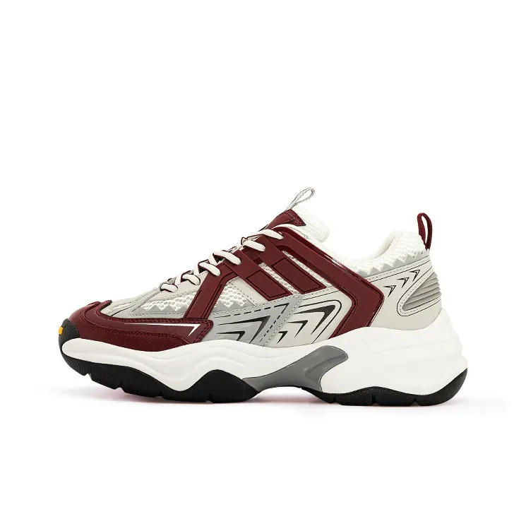 VILNEX Low Top Chunky Sneakers Unisex Burgundy-0
