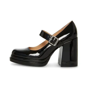 STEVE MADDEN Chunky Heel Mary Jane Shoes 9.6cm Women's Black