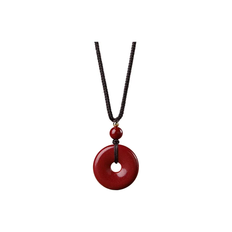 Drunk On The City Reconstructed Cinnabar Jade Pendants Unisex-3