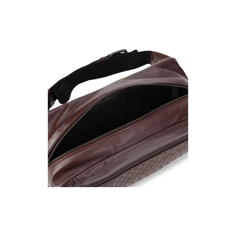 Bottega Veneta Leather Fanny Pack Women's Burgundy-2