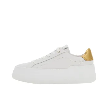 FERRAGAMO Wedge Logo patch Leather Sneakers