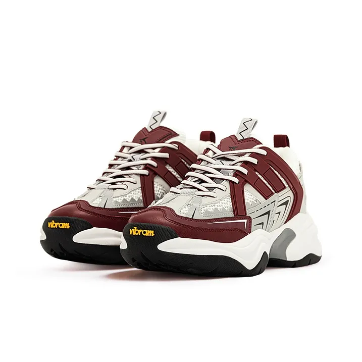 VILNEX Low Top Chunky Sneakers Unisex Burgundy-2