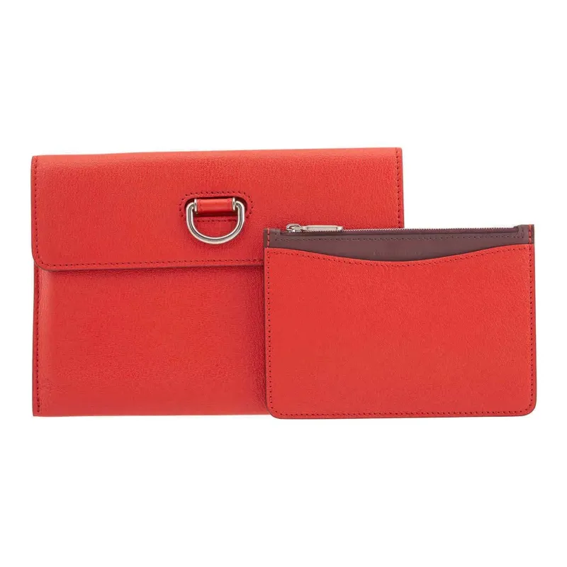 Burberry Goatskin Clutch Regular Women's Bright Red-1