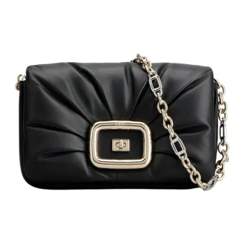 Roger Vivier Leather Crossbody Bag Shoulder Bag Women's Black