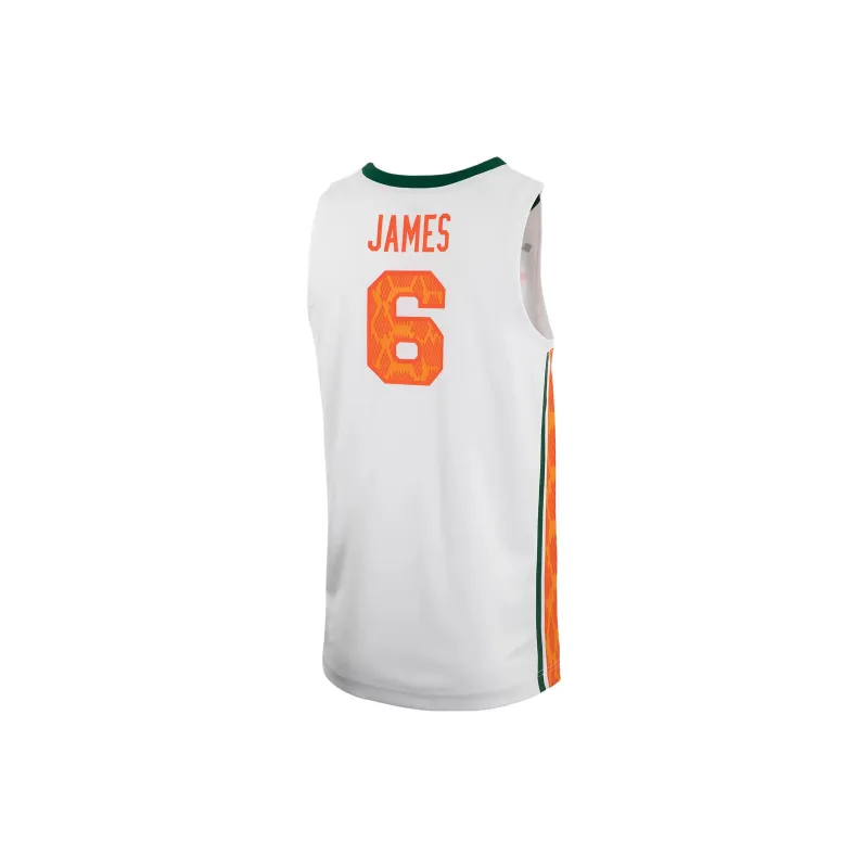 Nike LeBron College Basketball Jerseys LeBron James Size 6 Men's White-1