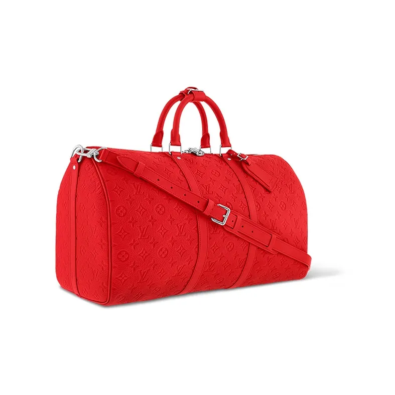 LOUIS VUITTON Keepall Bandouliere 50 Taurillon Colormania Red-1