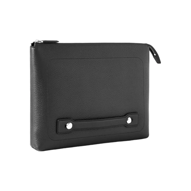 Mulberry Textured Leather Laptop Handheld Bag Men's Black-1