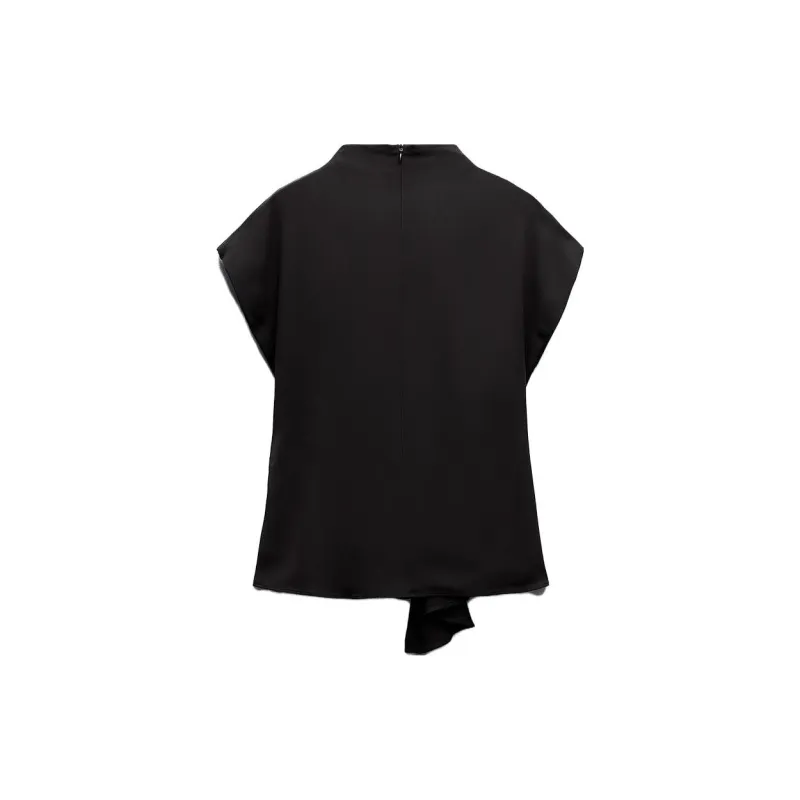 ZARA Chiffon Shirts Women's Black-1
