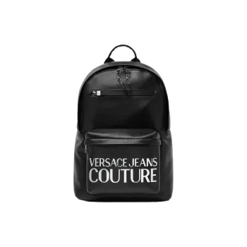 VERSACE JEANS COUTURE Polyurethane Backpack Men's Black & White