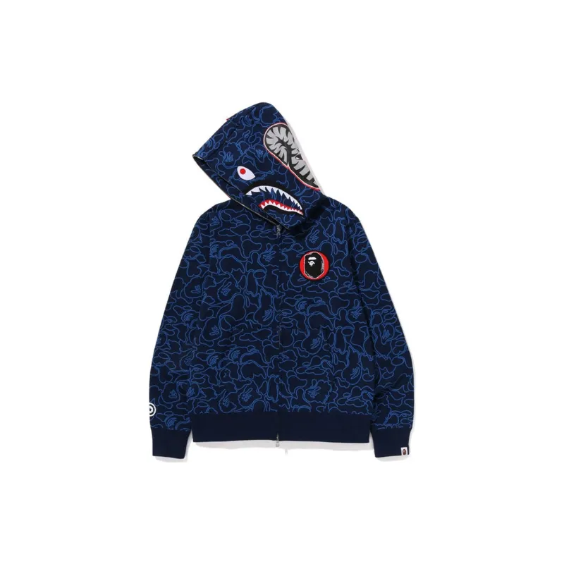Bape 30th Anniversary Line Camo Shark Full Zip Hoodie-2