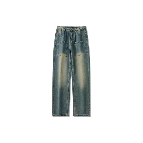 Ice flying Jeans Unisex Vintage Blue