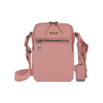 TUMI Nylon Cell Phone Pouch One Shoulder Crossbody Regular Women's Gray Pink