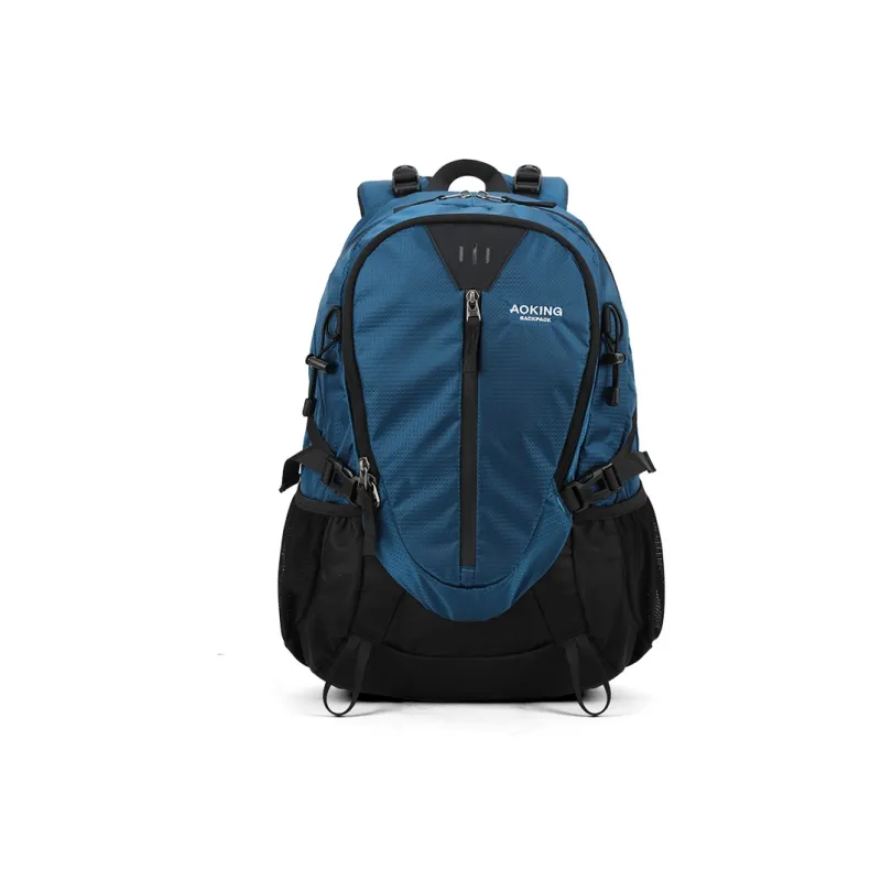AOKING AK Polyester Backpack Medium Size Black/Yellow/Blue/Gray-9