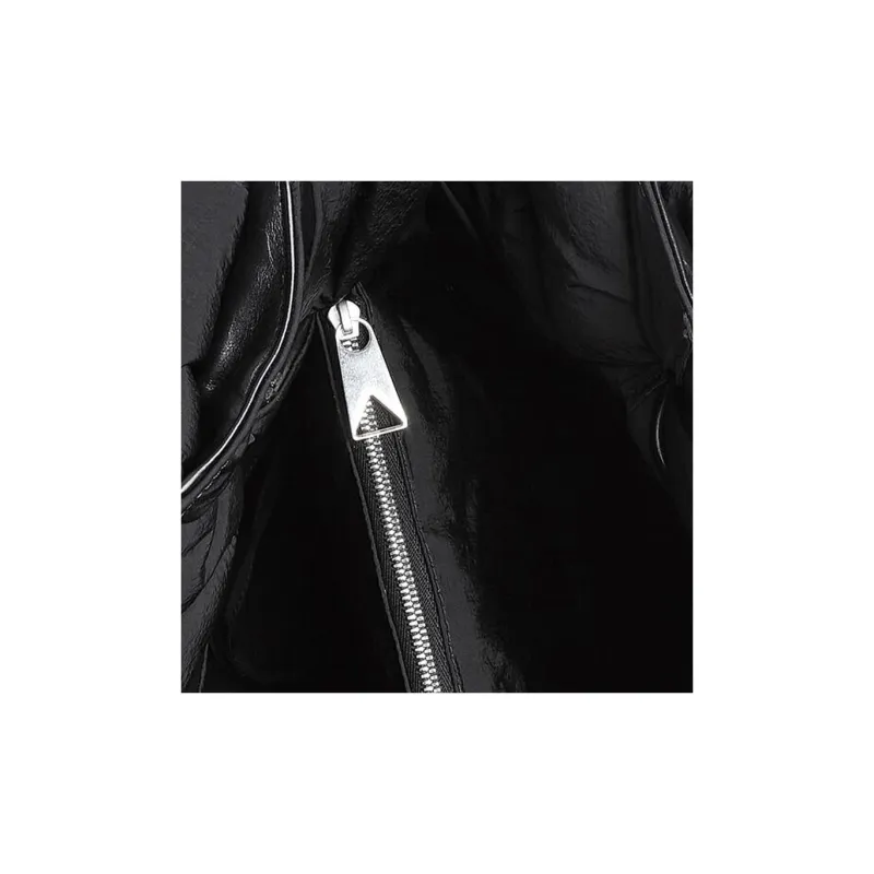 Bottega Veneta Cow Leather Tote Bag Shopping Bag Handbag Men's Black-4