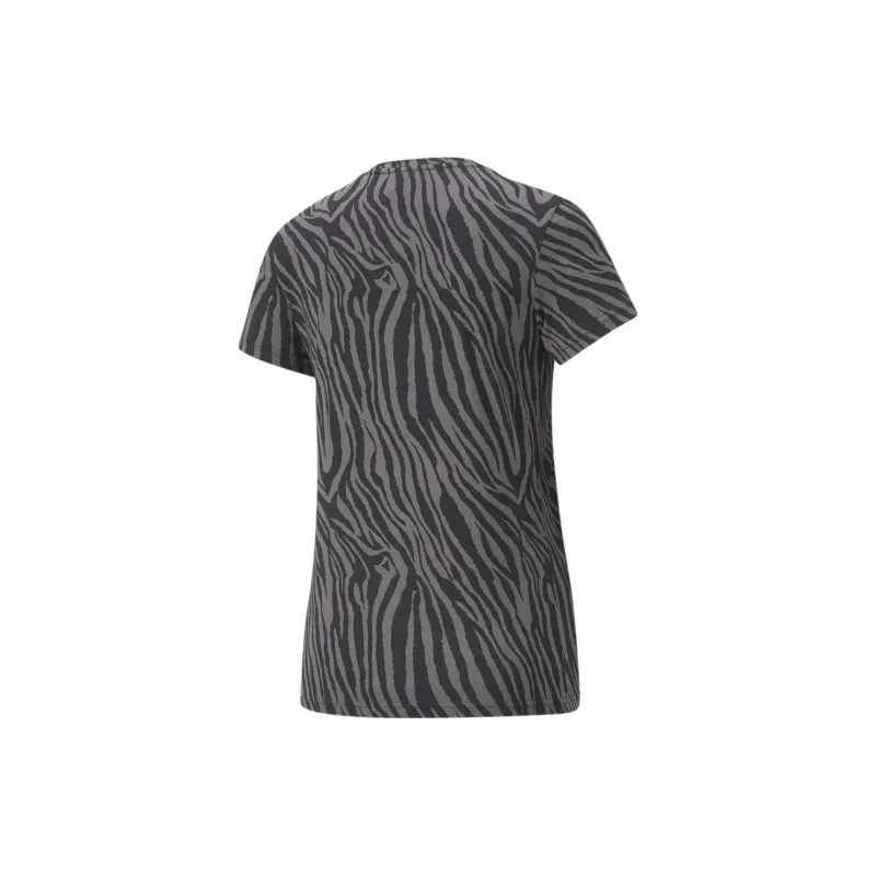 PUMA FIT Essentials+ Tiger AOP Tee T-Shirt Women's Black-1