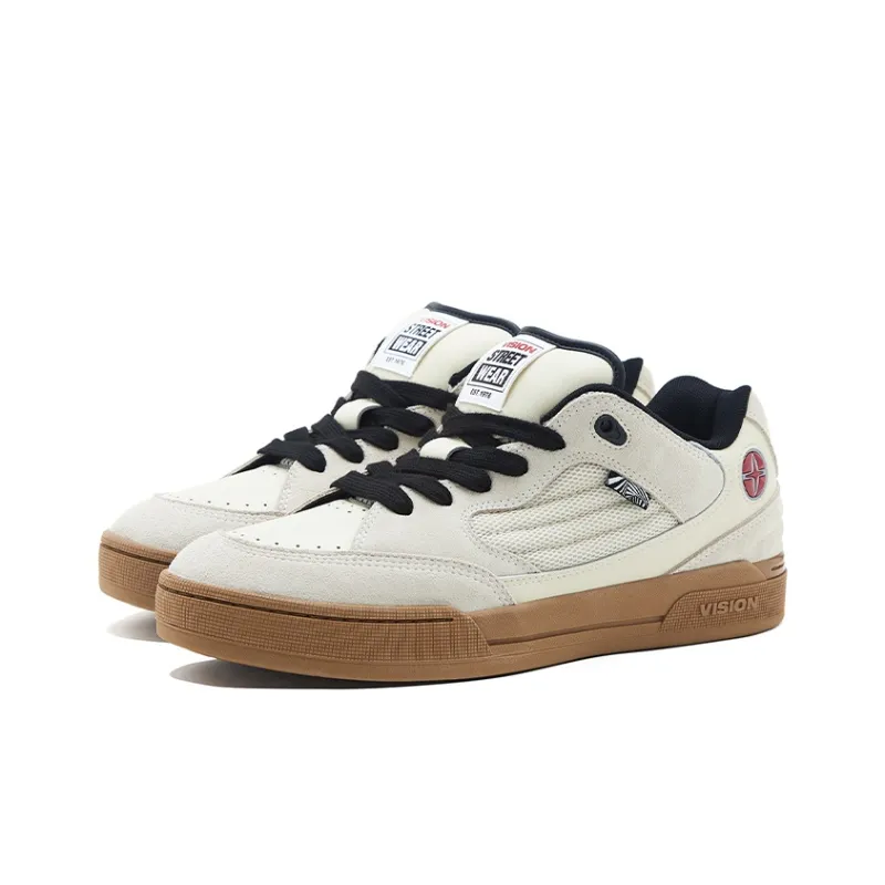 Vision Street Wear Savvy Skateboard Shoes Unisex Low Top White-2