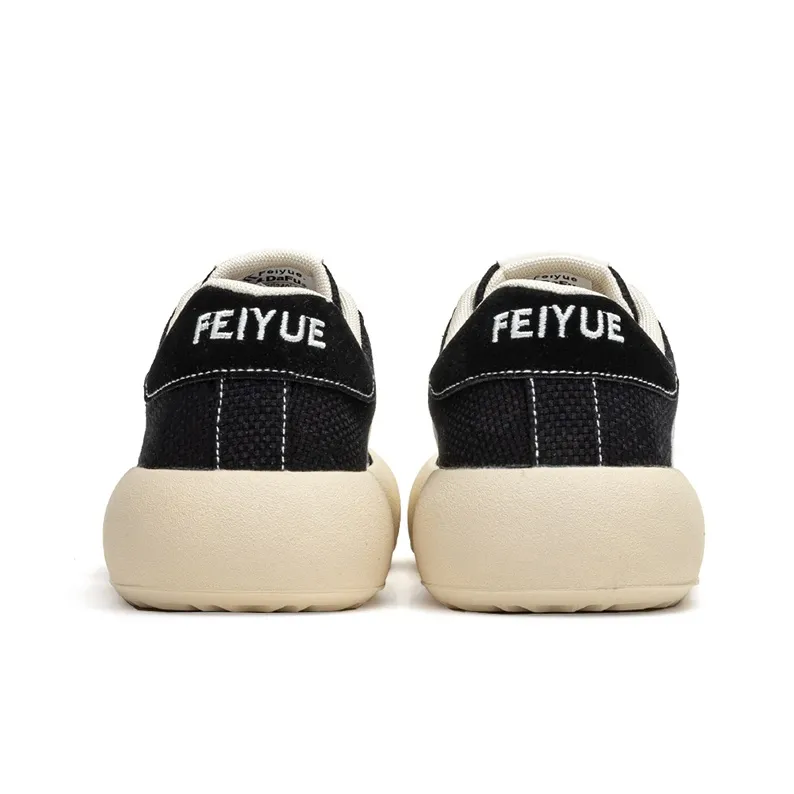 Dafu Leaps Forward Versatile Casual German Army Trainers Low Top Canvas Shoes Women's Black Skateboard Shoes-3