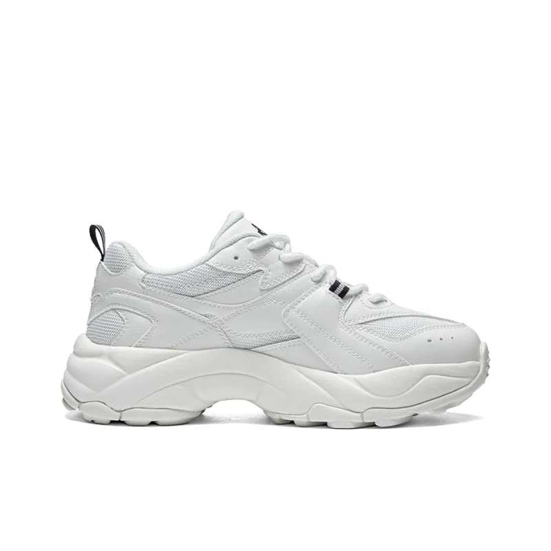 Kappa Back to Back Anti Slip Wear Resistant Low Top Chunky Sneakers Unisex White Black-1