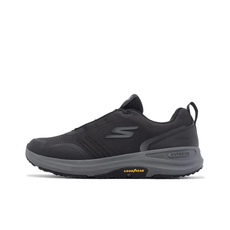 Skechers Go Walk Outdoor Anti-Slip And Wear-Resistant Water-Resistant Low-Top Casual Shoes Men's Black-0