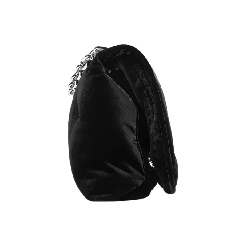 Maison Margiela Glam Slam Velvet Shoulder Bag Crossbody Bag Small Size Women's Black-1