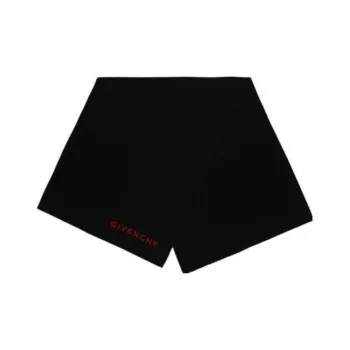 Givenchy Ribbed Wool Logo Scarf