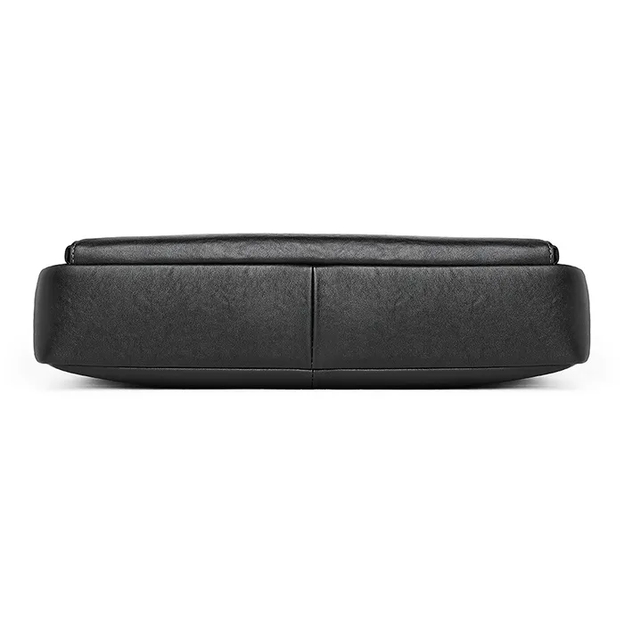 Playboy Cow Leather One Shoulder Handbag Tubas Men's Black-3