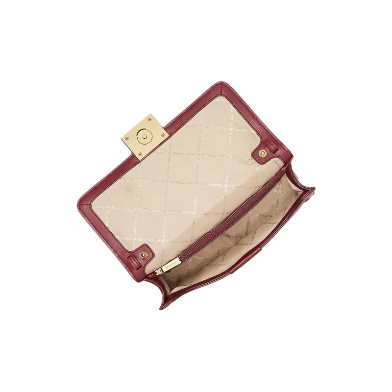 MICHAEL KORS Sonia Leather Square Bag Shoulder Bag Crossbody Bag Medium Size Women's Black Cherry-2