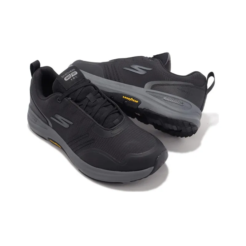 Skechers Go Walk Outdoor Anti-Slip And Wear-Resistant Water-Resistant Low-Top Casual Shoes Men's Black-3