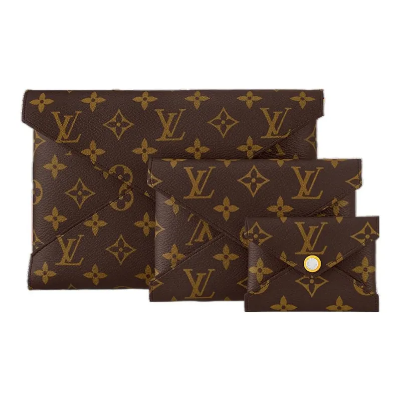 LOUIS VUITTON Monogram Canvas 3 in 1 Clutch Regular Women's Brown-0