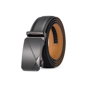 PISHUSHU Automatic Buckle Business Jeans Cow Leather Leather Belts Men's Width  3.5cm