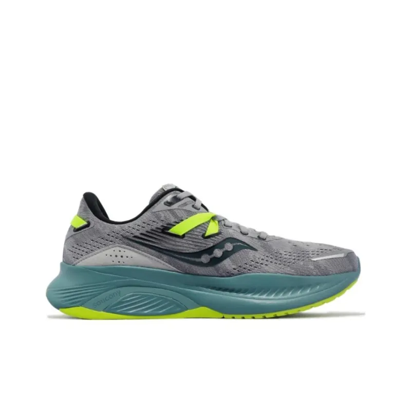 Saucony Guide 16 Anti Slip Wear Resistant Low Top Running Shoes Men's Gray Blue-1