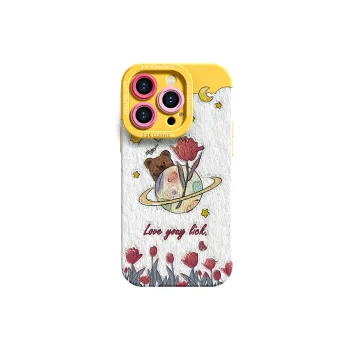 Lingtao Cute Style Phone Cases Apple 15promax/iPhone14plus/13pro/12/11 Eye Planet Tulip
