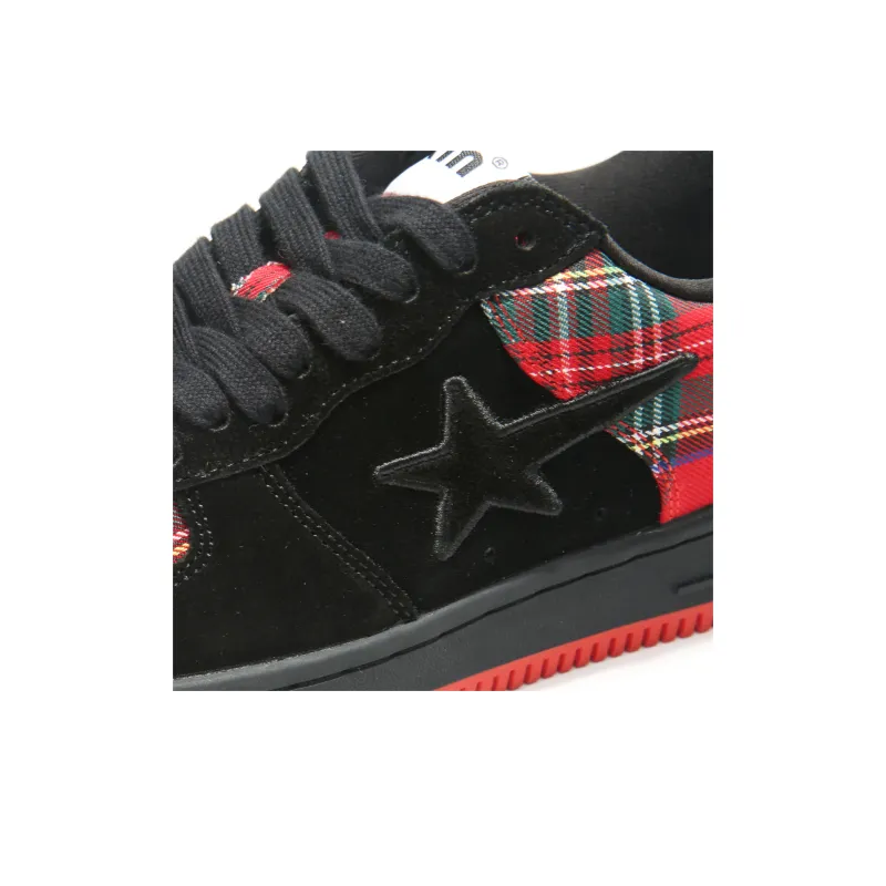 EKM Anti Slip And Wear Resistant Height Increasing Low Top Skateboard Shoes Unisex Red Black-2