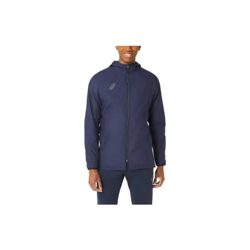 Asics Fleece-lined Breaker Jackets Men Dark Blue