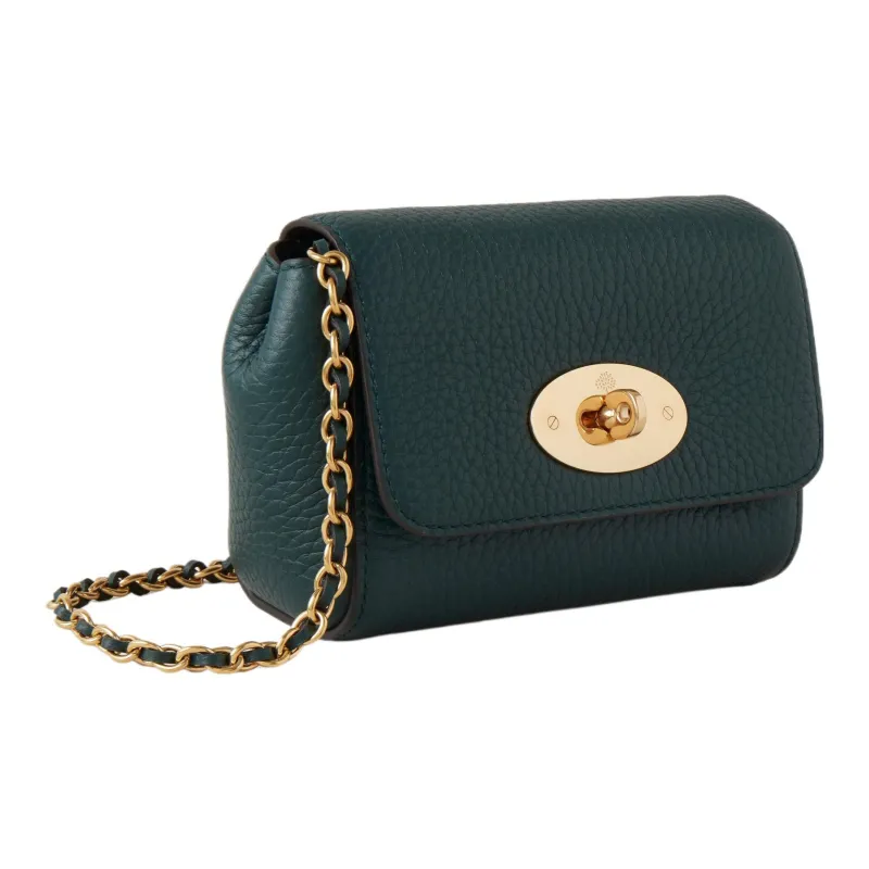 Mulberry Lily Grain Leather Crossbody Bag, Shoulder Bag Women's Classic Green-1