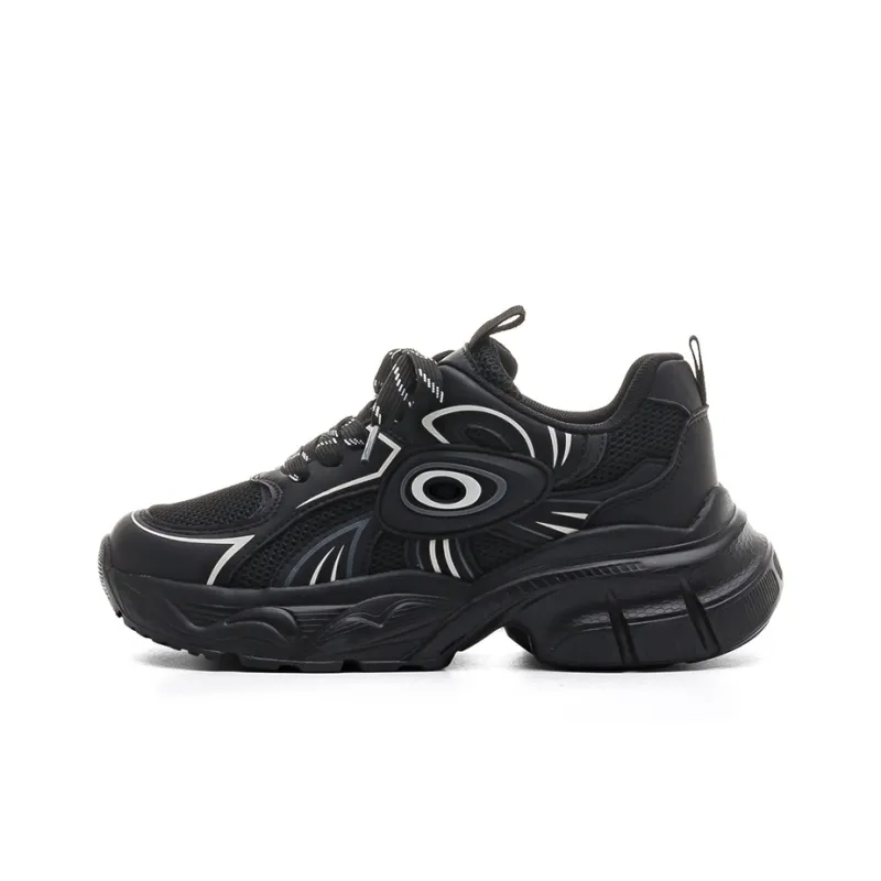 Warrior Height Increasing Wear Resistant Slip Resistant Low Top Chunky Sneakers Women's-18