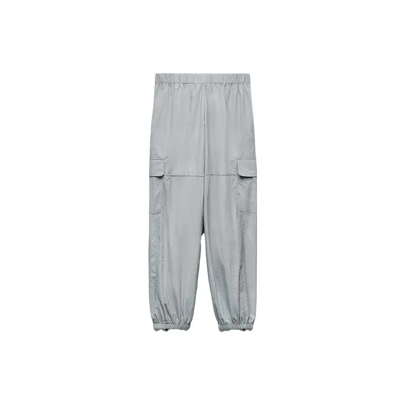 ZARA Cargo Pants Women's Blue Gray-1