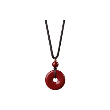 Drunk On The City Reconstructed Cinnabar Jade Pendants Unisex