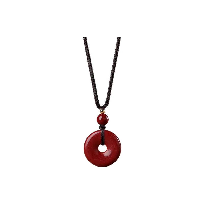 Drunk On The City Reconstructed Cinnabar Jade Pendants Unisex-0